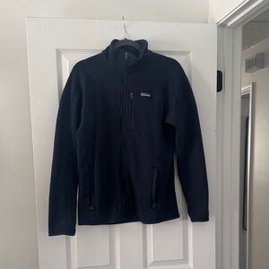 Patagonia Men's Zip-Up Navy Blue Sweater